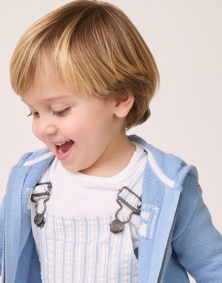 Organic Cotton ‘Surf’ Zip Up Hooded Cardigan (0–18mths)
