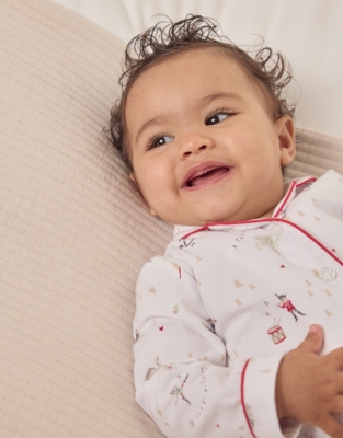 Organic Cotton 12 Days of Christmas Sleepsuit (0–24mths)
