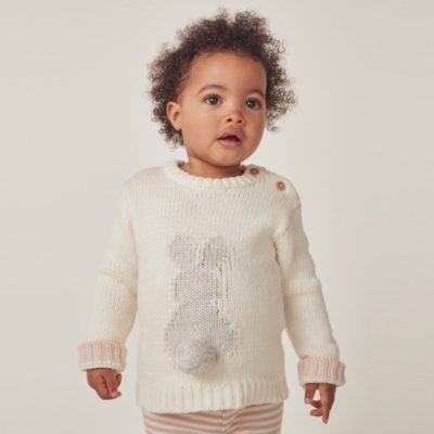 Organic Cotton And Wool Bunny Jumper (0–18mths)