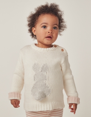 Organic Cotton And Wool Bunny Jumper (0–18mths)