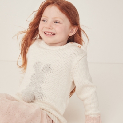 Organic Cotton And Wool Bunny Jumper (18mths–6yrs)