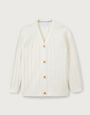 Organic Cotton And Wool Cable Cardigan (0–18mths)