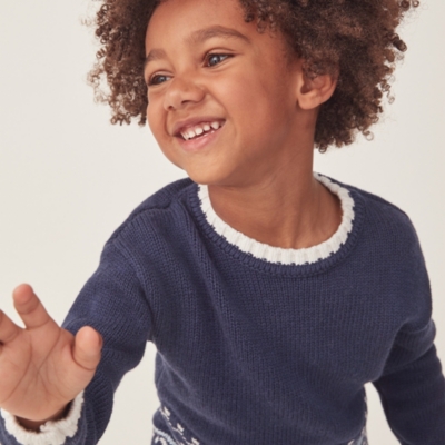 Organic Cotton And Wool Fair Isle Jumper (18mths–6yrs)