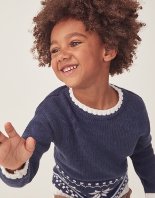 Organic Cotton And Wool Fair Isle Jumper (18mths–6yrs)