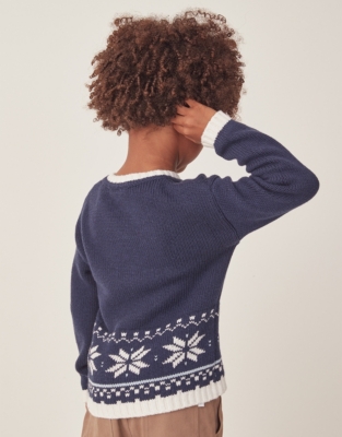 Organic Cotton And Wool Fair Isle Sweater (18mths–6yrs)