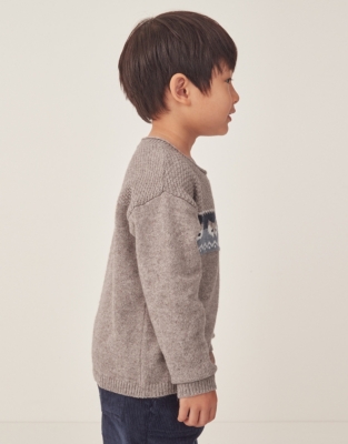 Organic Cotton And Wool Fox Fair Isle Jumper (18mths–6yrs)