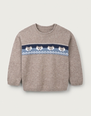 Organic Cotton And Wool Fox Fair Isle Jumper (18mths–6yrs)