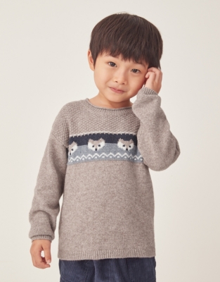 Organic Cotton And Wool Fox Fair Isle Jumper (18mths–6yrs)