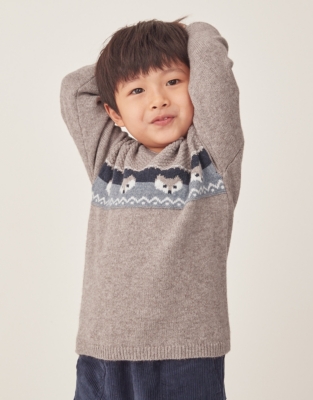 Organic Cotton And Wool Fox Fair Isle Jumper (18mths–6yrs)