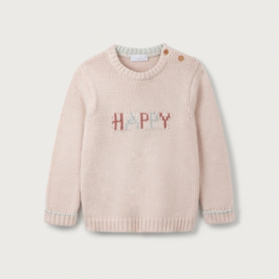 Organic Cotton And Wool Happy Jumper (0–18mths)