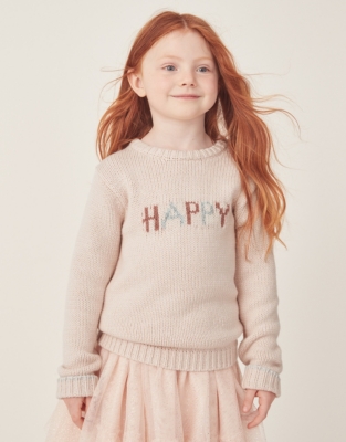 Organic Cotton And Wool Happy Jumper (18mths–6yrs)