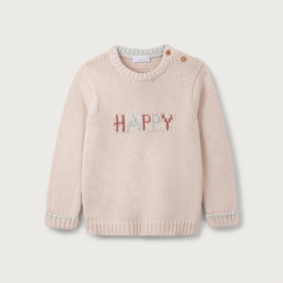 Organic Cotton And Wool Happy Sweater (0–18mths)