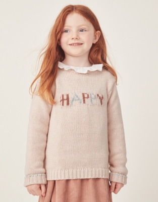 Organic Cotton And Wool Happy Sweater (18mths–6yrs)