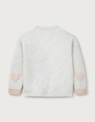 Organic Cotton And Wool Heart Cardigan (0–18mths)