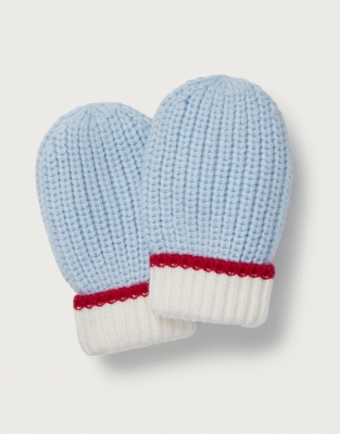 Organic Cotton And Wool Knitted Mittens (0–6yrs)