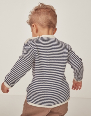 Organic Cotton And Wool Stripe Jumper (0–18mths)