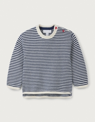 Organic Cotton And Wool Stripe Jumper (0–18mths)