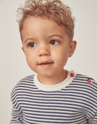 Organic Cotton And Wool Stripe Jumper (0–18mths)