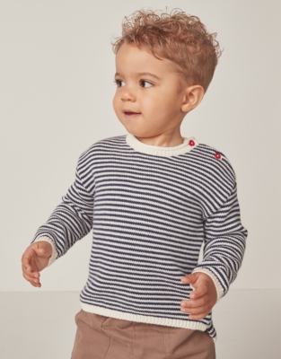 Organic Cotton And Wool Stripe Jumper (0–18mths)