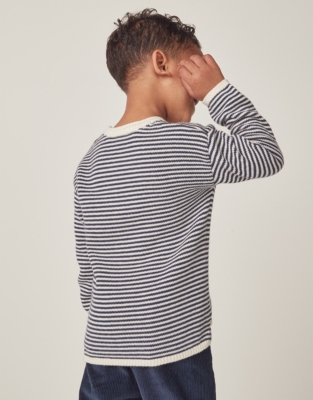 Organic Cotton And Wool Stripe Jumper (18mths–6yrs)