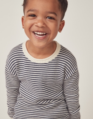 Organic Cotton And Wool Stripe Jumper (18mths–6yrs)