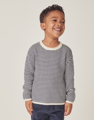 Organic Cotton And Wool Stripe Jumper (18mths–6yrs)