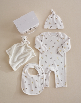 Organic Cotton Animal Friends Welcome Baby Gift Set (0–6mths)