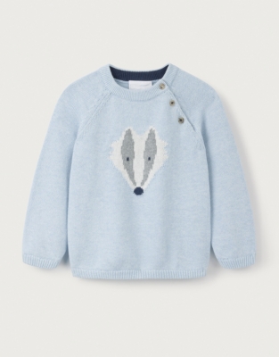 Organic Cotton Badger Jumper (0–18mths)