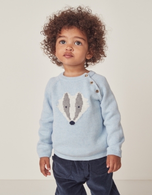 Organic Cotton Badger Jumper (0–18mths)