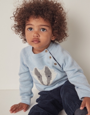 Organic Cotton Badger Jumper (0–18mths)