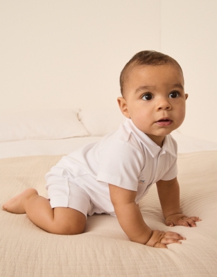 Organic Cotton Beach Friends Embroidered Shortie (0–24mths)