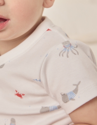 Organic Cotton Beach Friends Wrap Shortie (0–24mths)