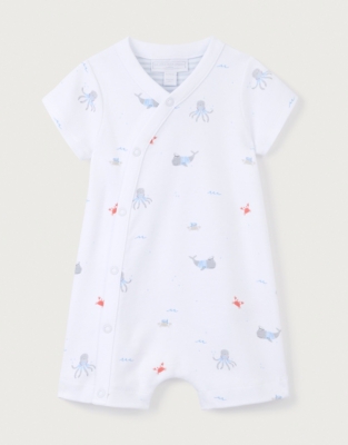 Organic Cotton Beach Friends Wrap Shortie (0–24mths)