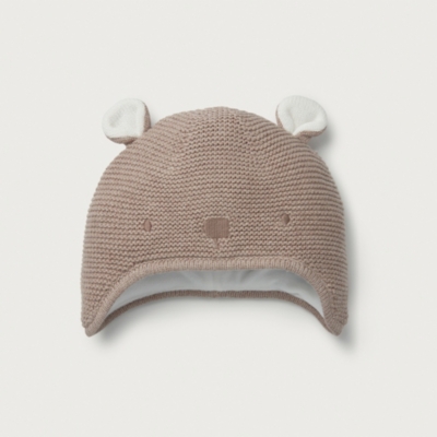 Organic Cotton Bear Hat (0–24mths)