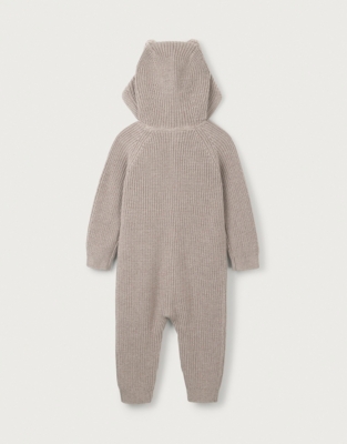 Organic Cotton Bear Knitted Romper (0–24mths)