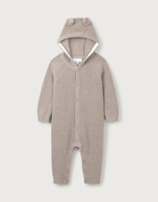 Organic Cotton Bear Knitted Romper (0–24mths)
