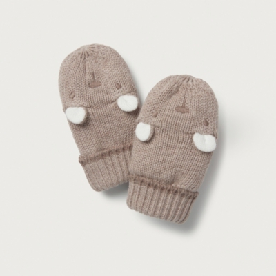 Organic Cotton Bear Mittens (0–24mths)