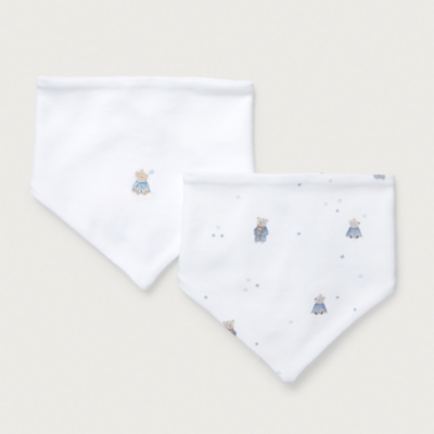 Organic Cotton Bedtime Friends Bibs – Set of 2