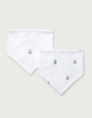 Organic Cotton Bedtime Friends Bibs – Set of 2