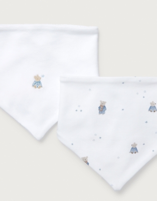 Organic Cotton Bedtime Friends Bibs – Set of 2