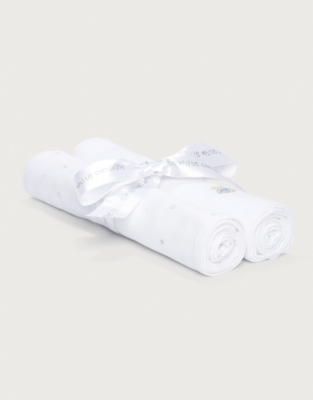 Organic Cotton Bedtime Friends Muslins – Set of 2
