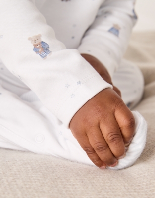 Organic Cotton Bedtime Friends Wrap Sleepsuit (0–24mths)