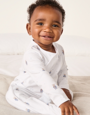 Organic Cotton Bedtime Friends Wrap Sleepsuit (0–24mths)