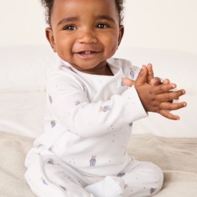 Organic Cotton Bedtime Friends Wrap Sleepsuit (0–9mths)