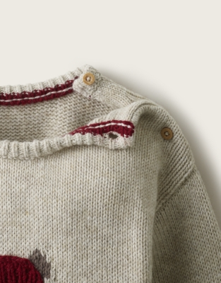 Organic-Cotton Blend Bear Jumper (0–4yrs)