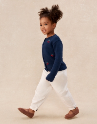Organic Cotton Blend Cherry Cardigan (0–4yrs)