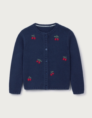 Organic Cotton Blend Cherry Cardigan (0–4yrs)