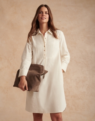 Organic cotton rolled-sleeve T-shirt dress