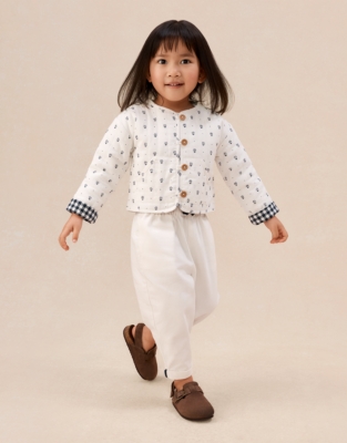 Organic Cotton Blend Daisy Jacket (0–4yrs)