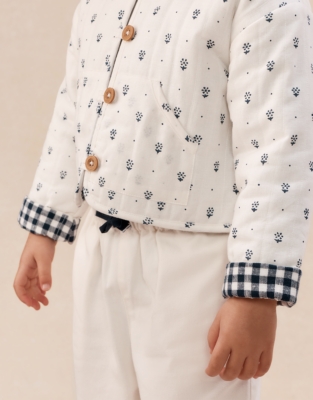 Organic Cotton Blend Daisy Jacket (0–4yrs)